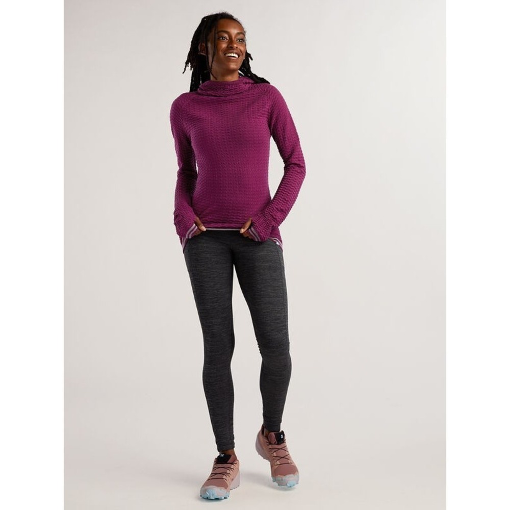 Krimson Klover Permafrost Wool Sweater Hoodie In Eggplant Women's Size S